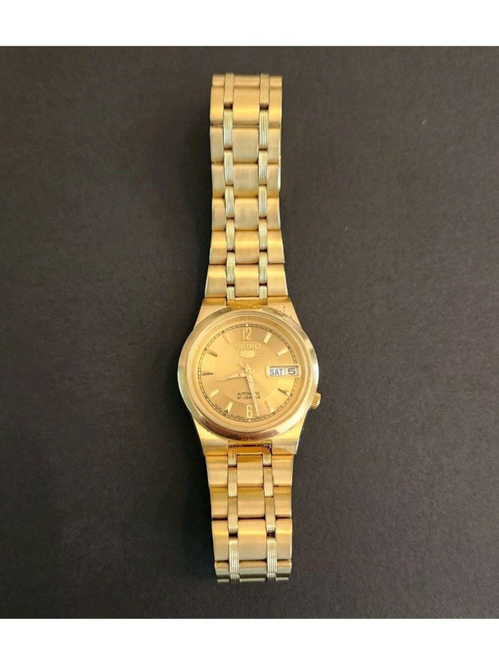 Vintage MINT / Case Seiko 5 7S26-01B0 Gold Exhibition Case Automatic 21 Jewels